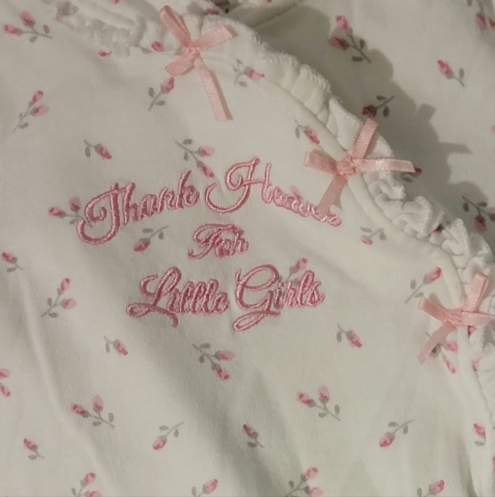 SOLD-Little Me Thank Heaven for Little Girls Footie One-piece Pajama, Newborn